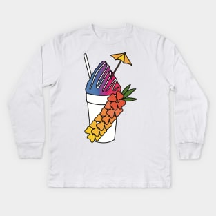 Snow Cone with Umbrella Kids Long Sleeve T-Shirt